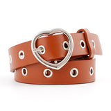 Heart Buckle Silver Waist Belt